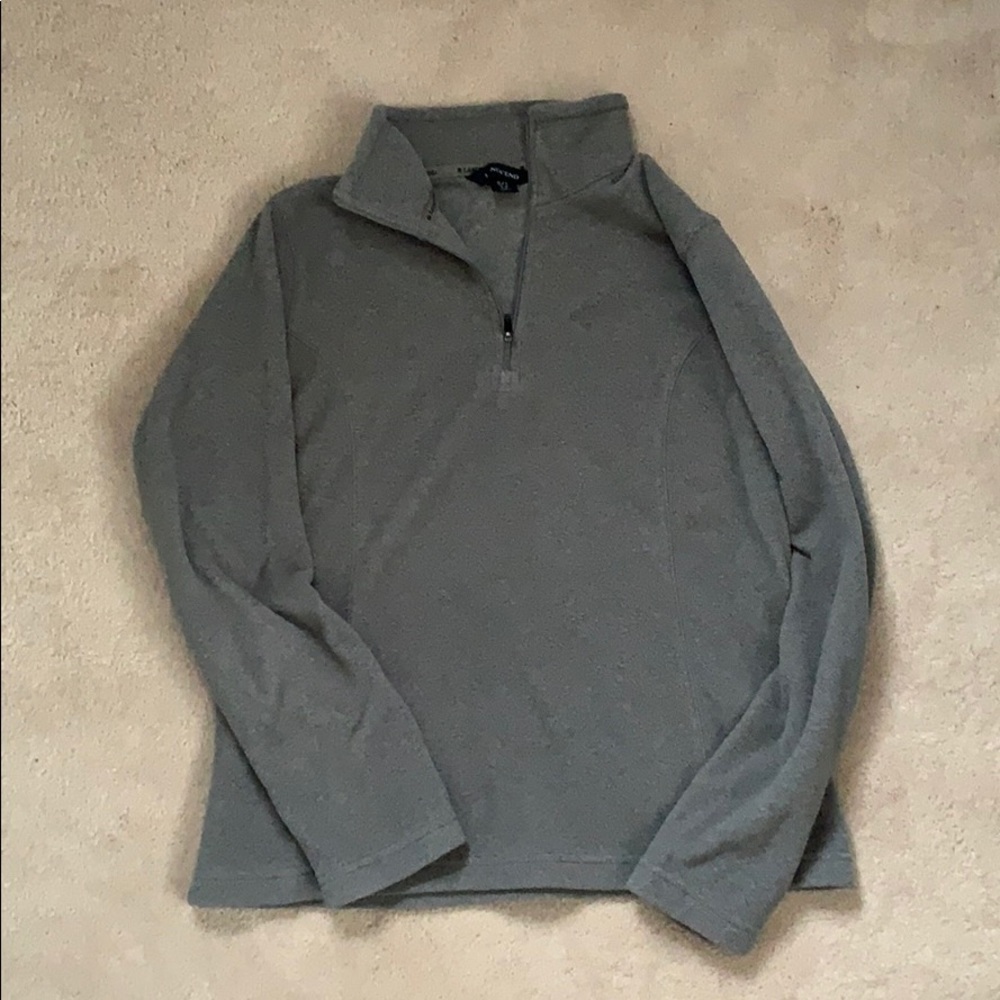 Lands End Women’s Grey Fleece Half Zip